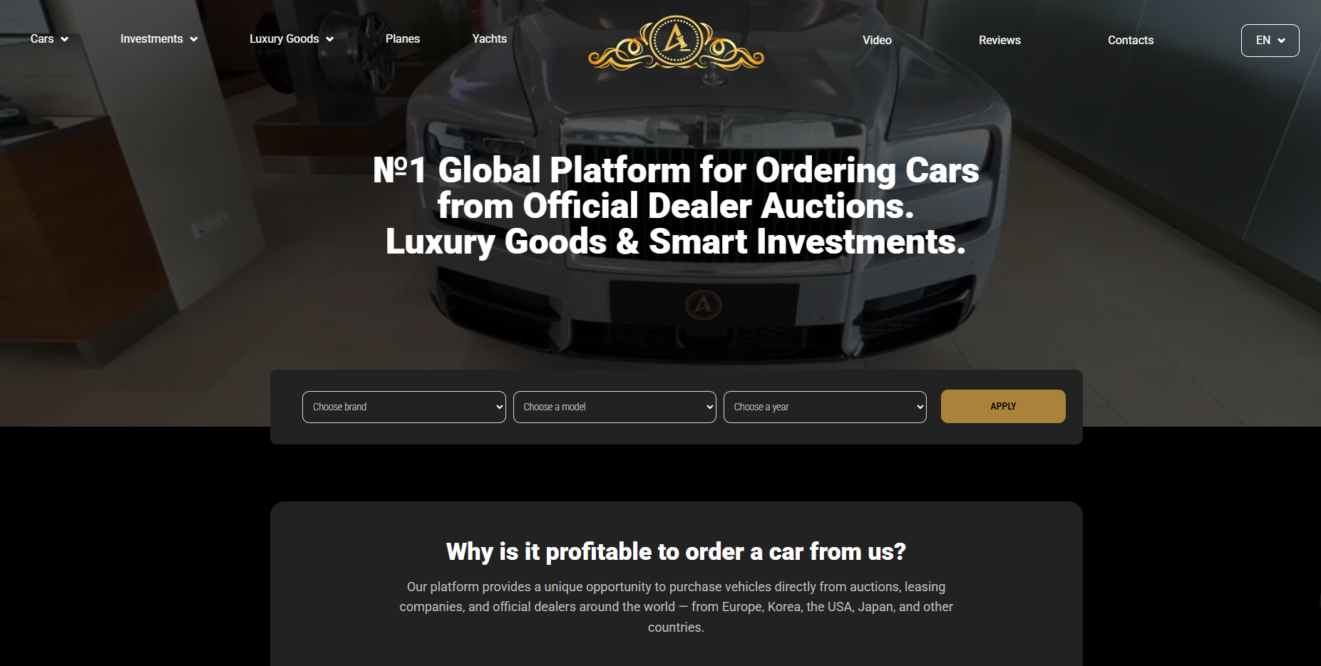 №1 Global Platform for Ordering Cars from Official Dealer Auctions. Luxury Goods & Smart Investments. (f1rst-group.org reviews)
